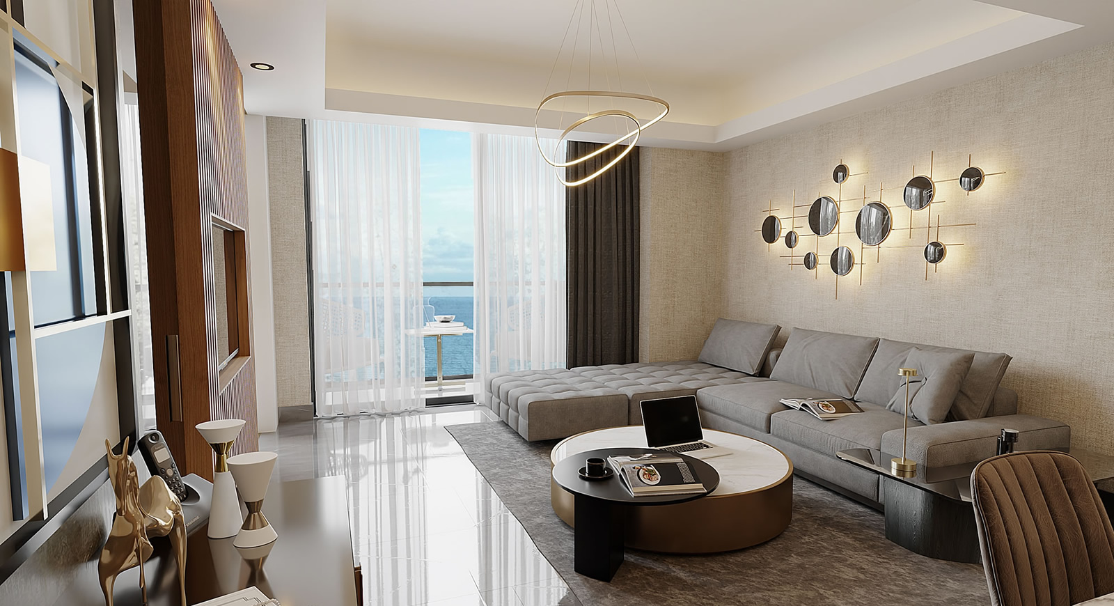 Querencia Long Beach iç mekan yaşam alanı
